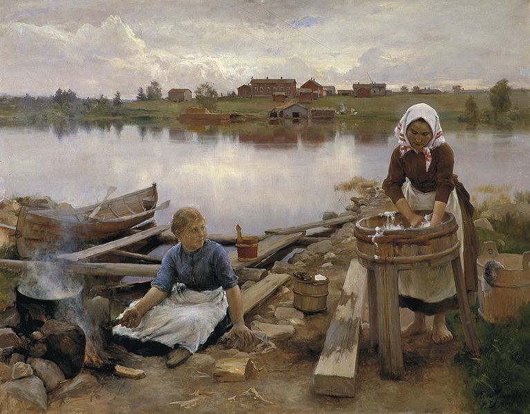 JARNEFELT Eero Laundry at the river bank